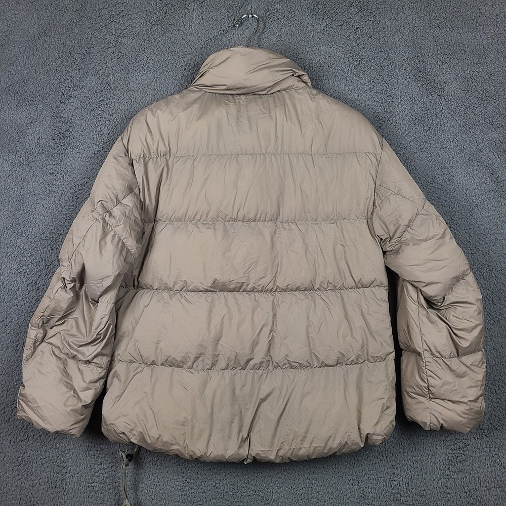 Uniqlo Seamless Ultra Light Down Puffer Jacket Taupe Gray Womens Size Small - Picture 3 of 8